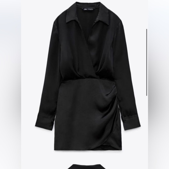 Zara satin shirt dress - Picture 3 of 5